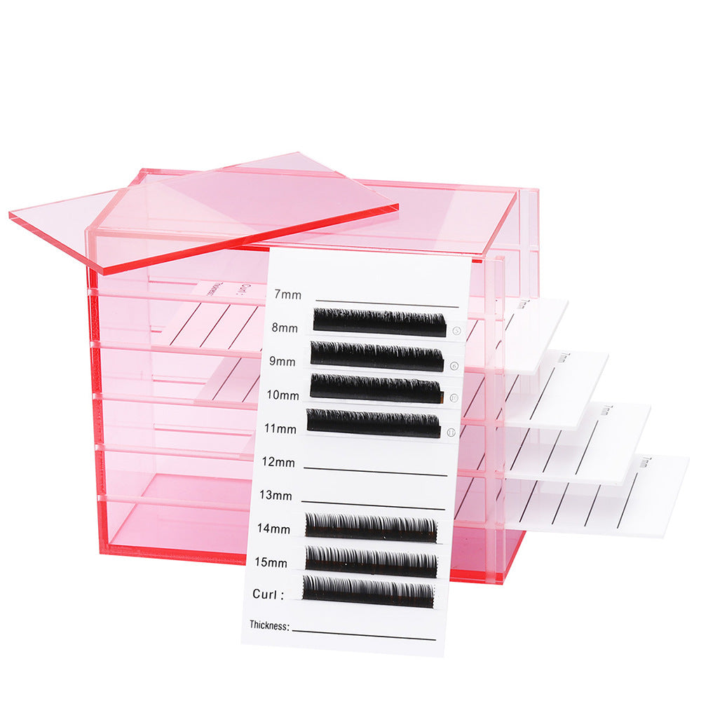 Storage Box Camellia Flower Eyelash Display Makeup Accessories