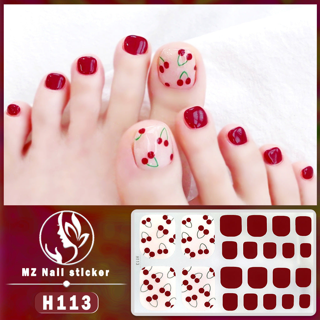 Feet Paper Imitation Diamond Waterproof Durable Nail Stickers