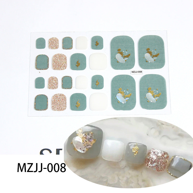 Full Hot Rhinestone Ornament Feet Color Nail Stickers