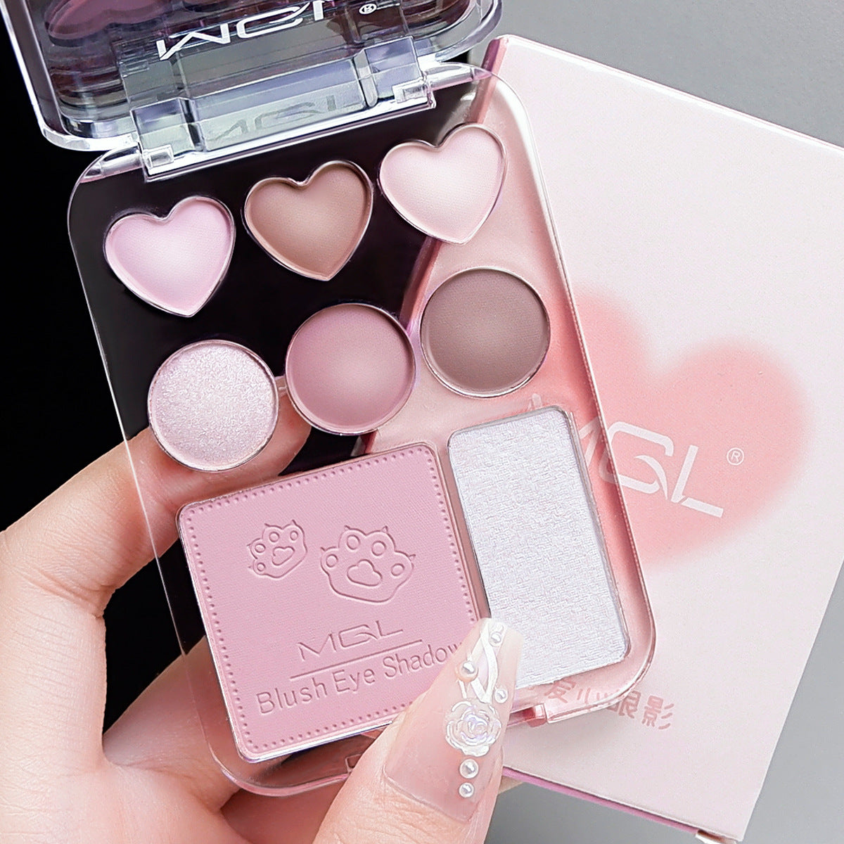 Fard à paupières Love Heart Shadow Plate Pink Pure Desire