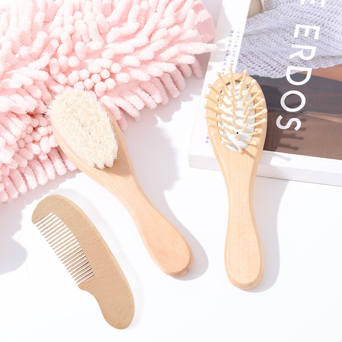 Brosse à cheveux en bois pour femme, brosses et peignes spéciaux pour méridiens du cuir chevelu