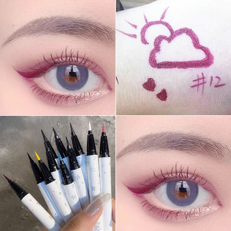 Eyeliner liquide long et naturel, imperméable et sans bavures