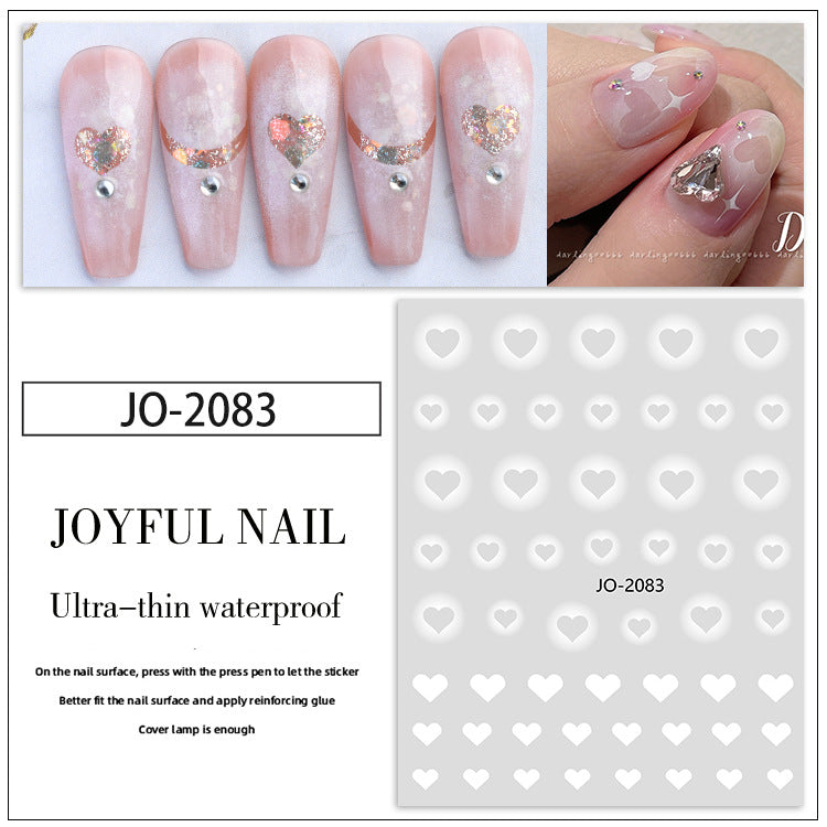 Jet d'encre Blooming Gradient Hollow Jewelry Butterfly Soins des ongles Nail Art