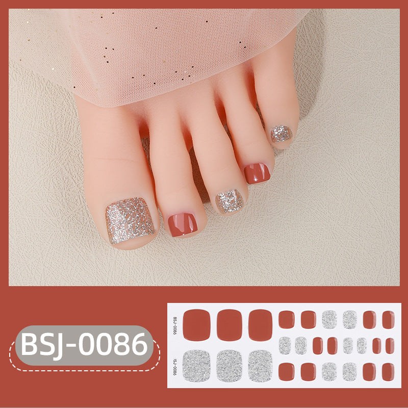 Foot Flash Pure Onion Jump Color Nail Stickers