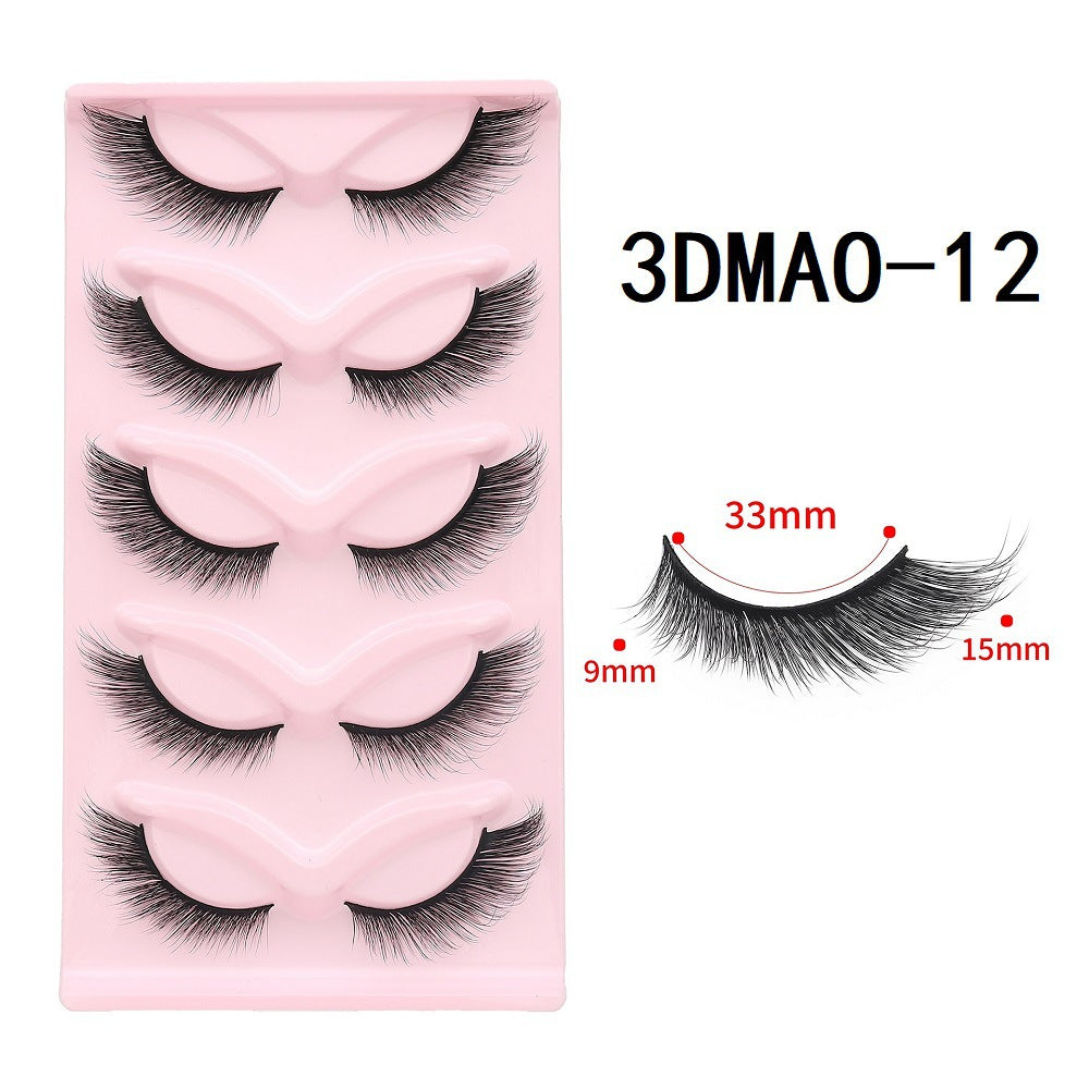 Five Pairs Of Cat Eyelashes Thick False Lashes