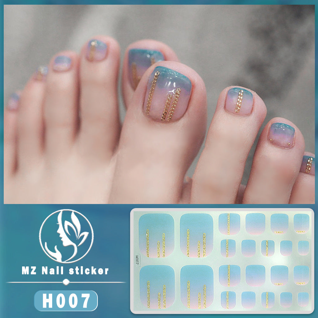 Feet Paper Imitation Diamond Waterproof Durable Nail Stickers