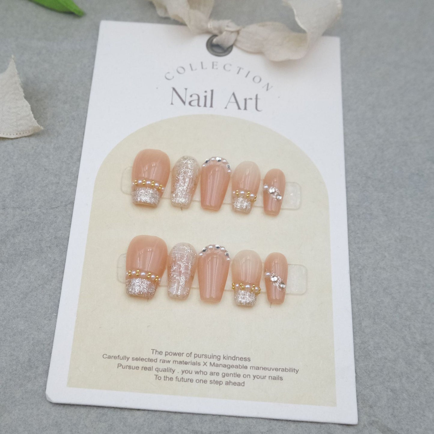 Handmade Manicure Wear Patch Flash Gentle Nude Nail Stickers