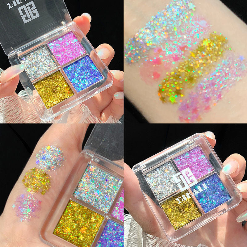 Support Ciphertext Four Color Palette Sequins Eyeshadow