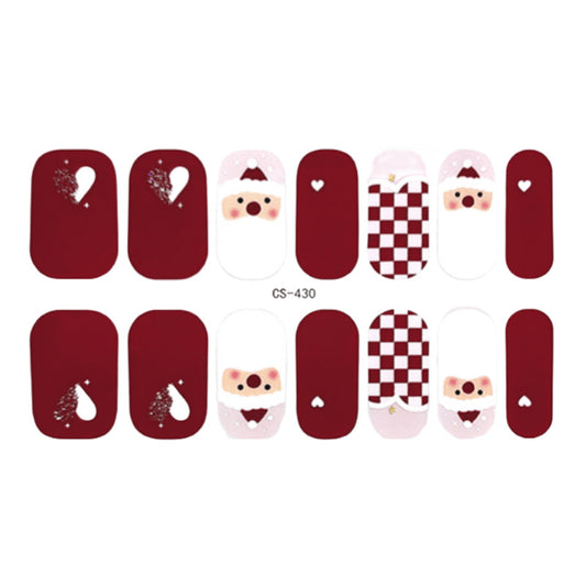 Beauty Full Cute Tree Santa Claus Nail Stickers