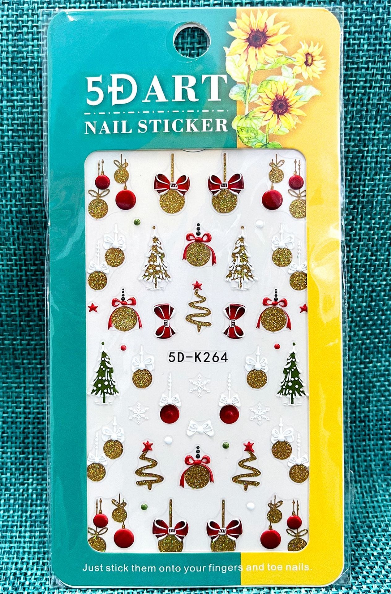 Relief Halloween Beauty Applique Gold Powder Nail Stickers