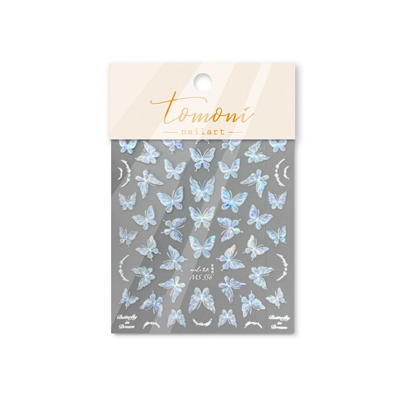 Shell Light Loose Cooperation Retro Butterfly Nail Stickers