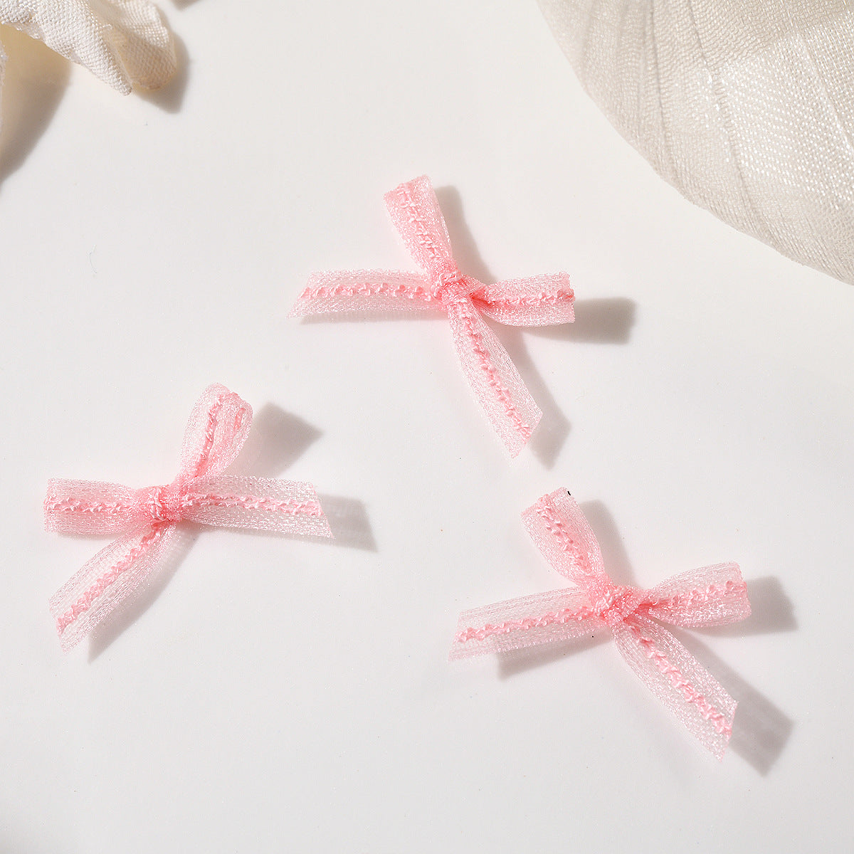 Ribbon Bow Ornament Dream Organza Ballet Nail Care Nail Art