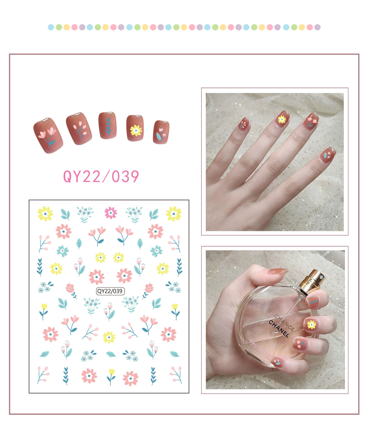 Little Bear Cartoon Cute Animal Unicorn Nail Stickers