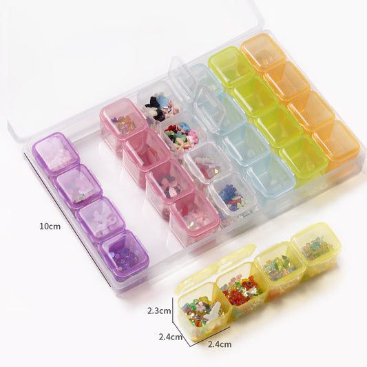 Plastic Empty Decorations Small Rivet Translucent Nail Tool Set