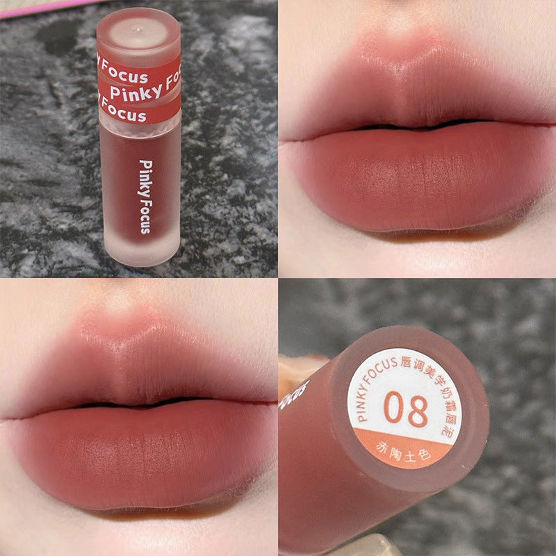 Gloss à lèvres Veet Milk Cream Mud Color Lacquer pour femme