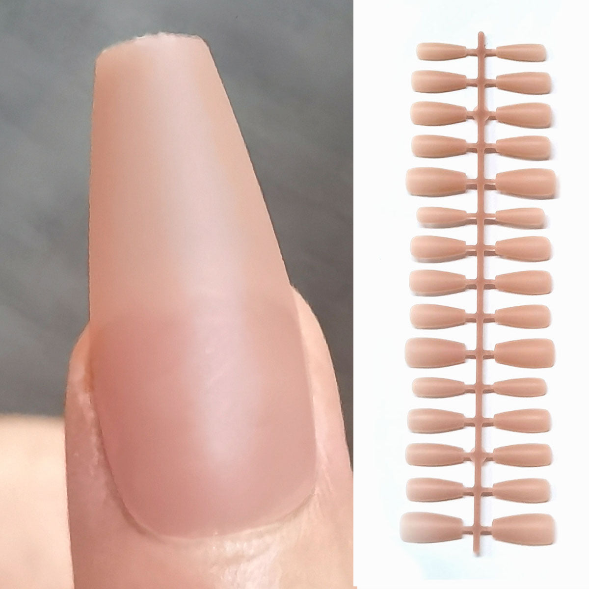 Nail Art Nude Solid Split Size Tip Wear Special No Trace