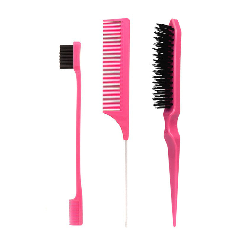 Brosse à sourcils Style Edge Control Partition Brosses et peignes à cheveux à queue pointue