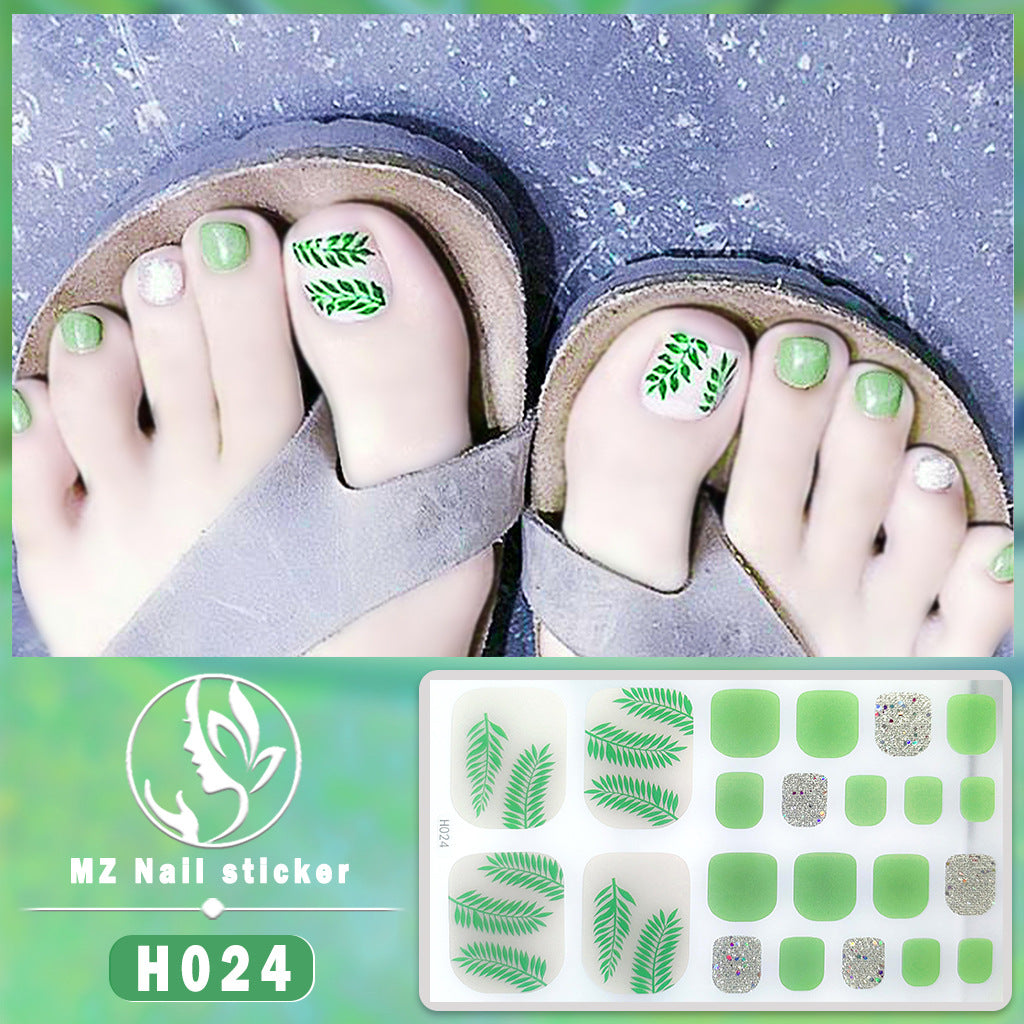 Feet Paper Imitation Diamond Waterproof Durable Nail Stickers