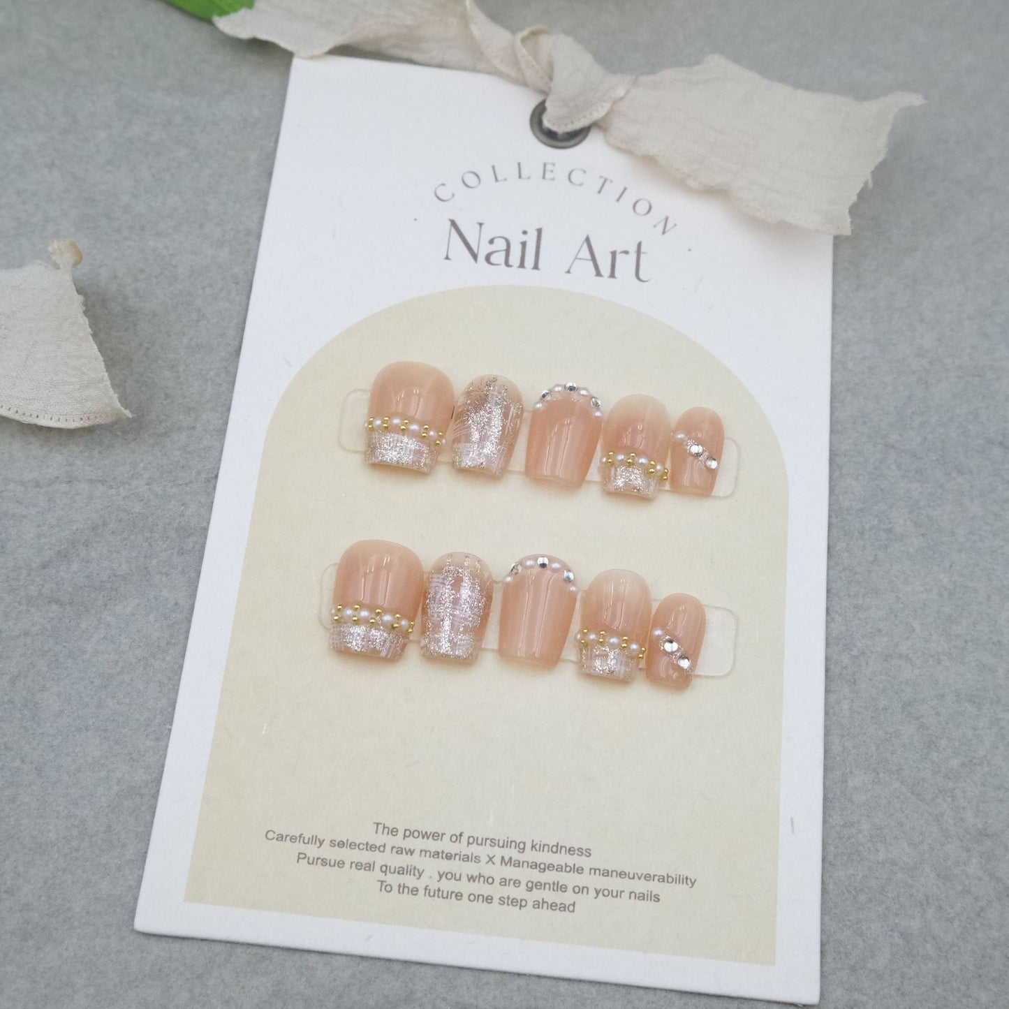 Handmade Manicure Wear Patch Flash Gentle Nude Nail Stickers