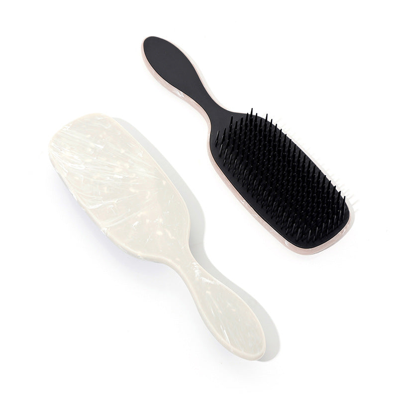 Massage Marbling Handle Hairdressing Scalp Smooth Hair Brushes & Combs