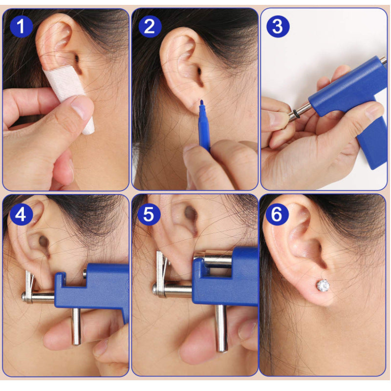 Zircon Sier Earrings Ear Bar Gun Suit Nose Makeup Accessories