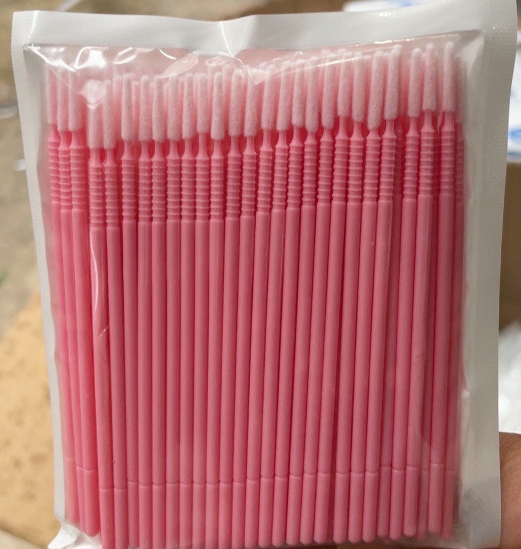 Cleaning Long Head Cotton Swab For Tattoo Embroidery False Lashes