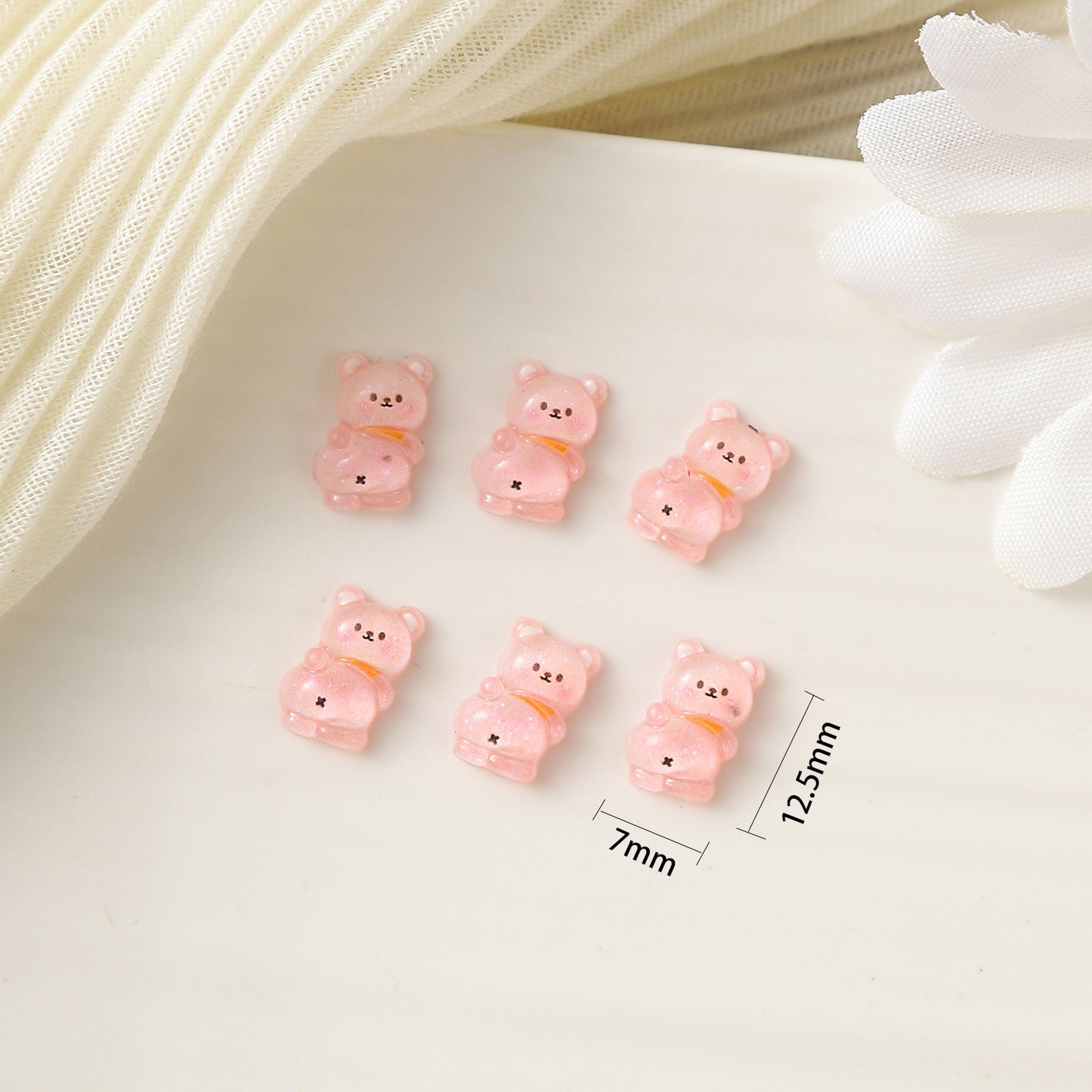 Cartoon Ornament Luminous Strawberry Bear Pooh Nail Care Nail Art