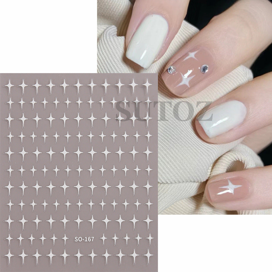 Desire Wind Girly Simplicity Asterism Five-pointed Nail Stickers