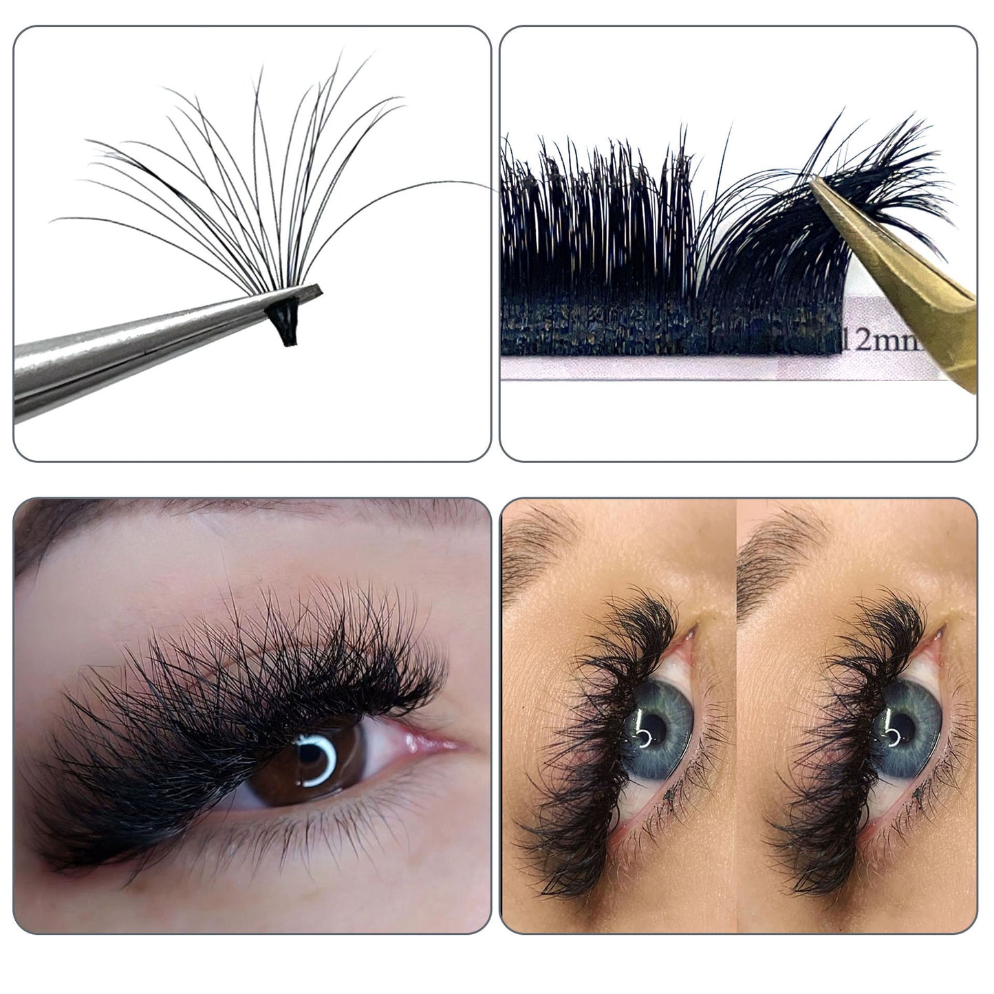 Open Eyelashes In Super Soft Matte Black False Lashes