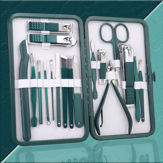 Ensemble d'outils professionnels pour pédicure et ongles en acier inoxydable avec ciseaux