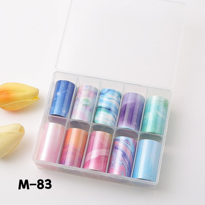 Suit Flower Marble Blooming Snake Pattern Nail Stickers