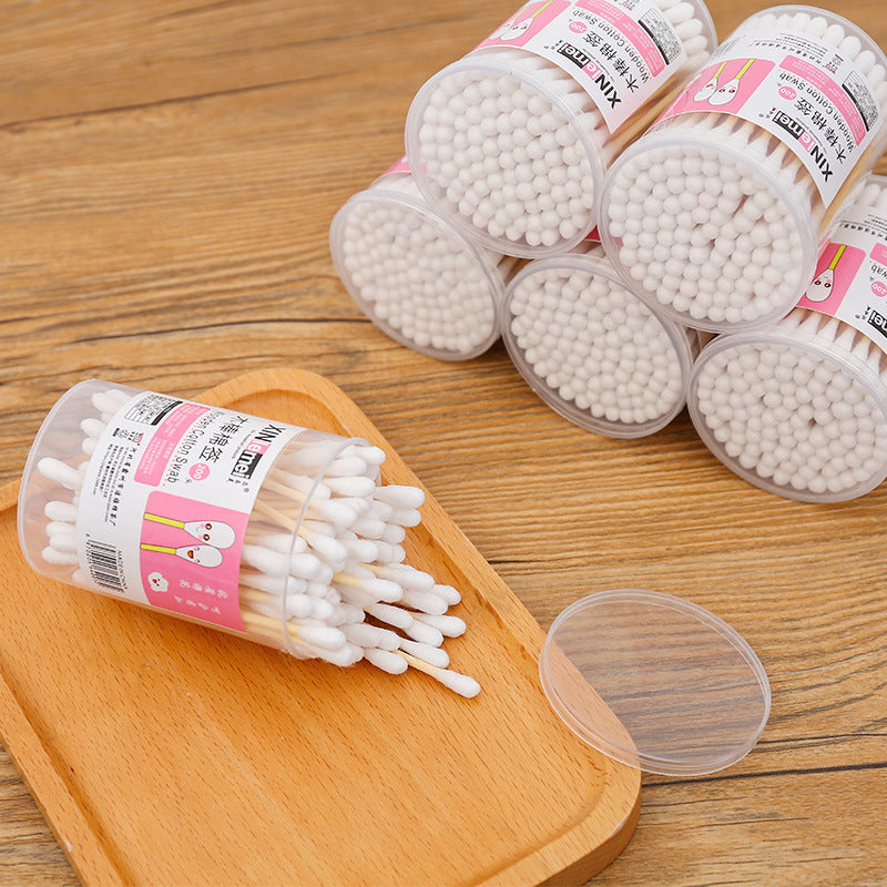 Wooden Stick Cotton Swab Disposable Tampon Ear Makeup Accessories