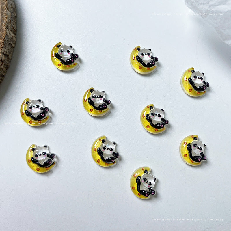 Style Ornament Cute Little Panda Cartoon Nail Care Nail Art