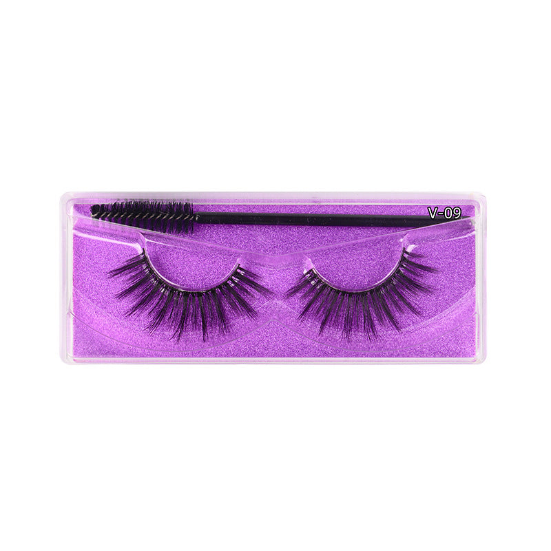 Thick Eyelashes Pair Cotton Stem Natural False Lashes