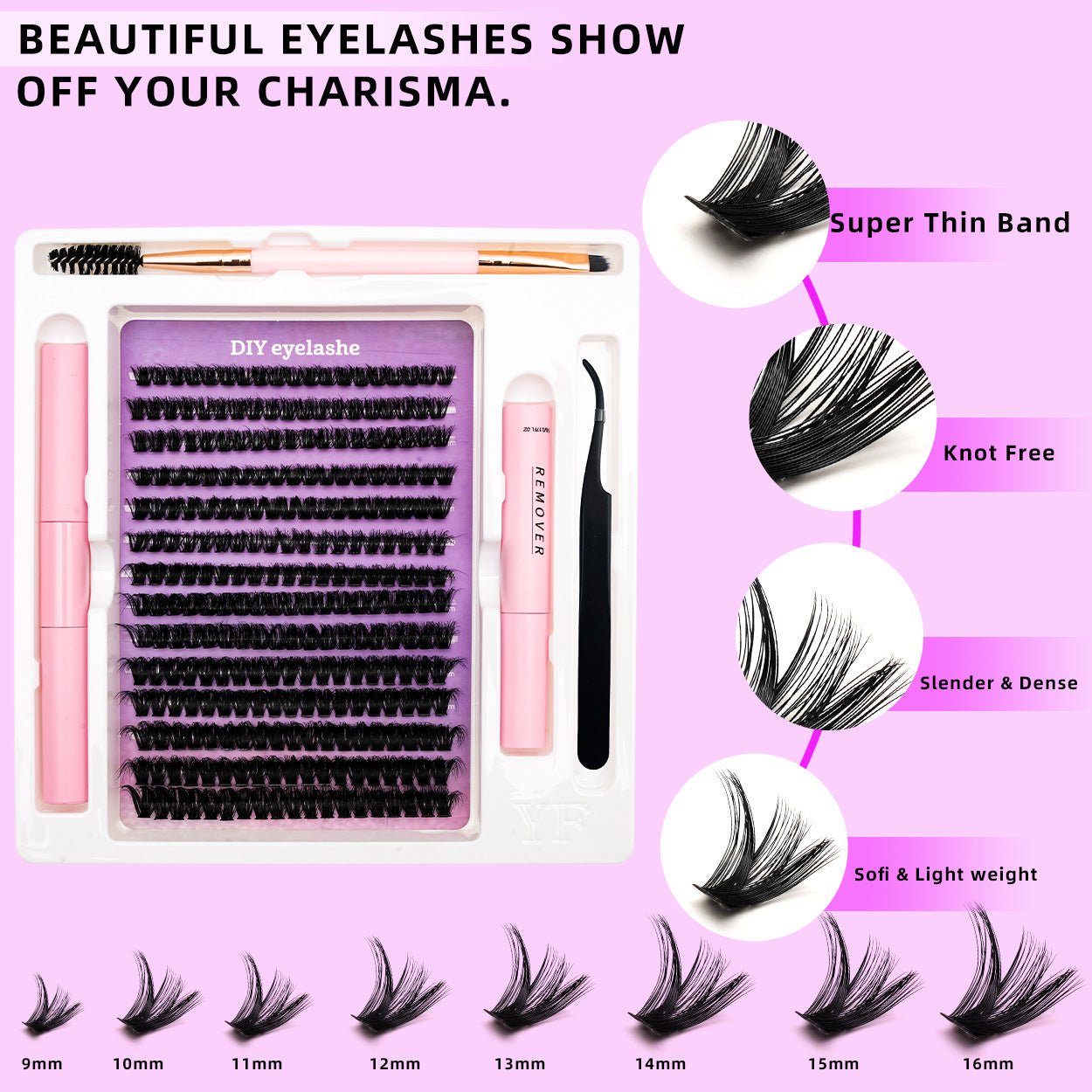 Eyelashes Glue Remover Tweezers Flower Row False Lashes