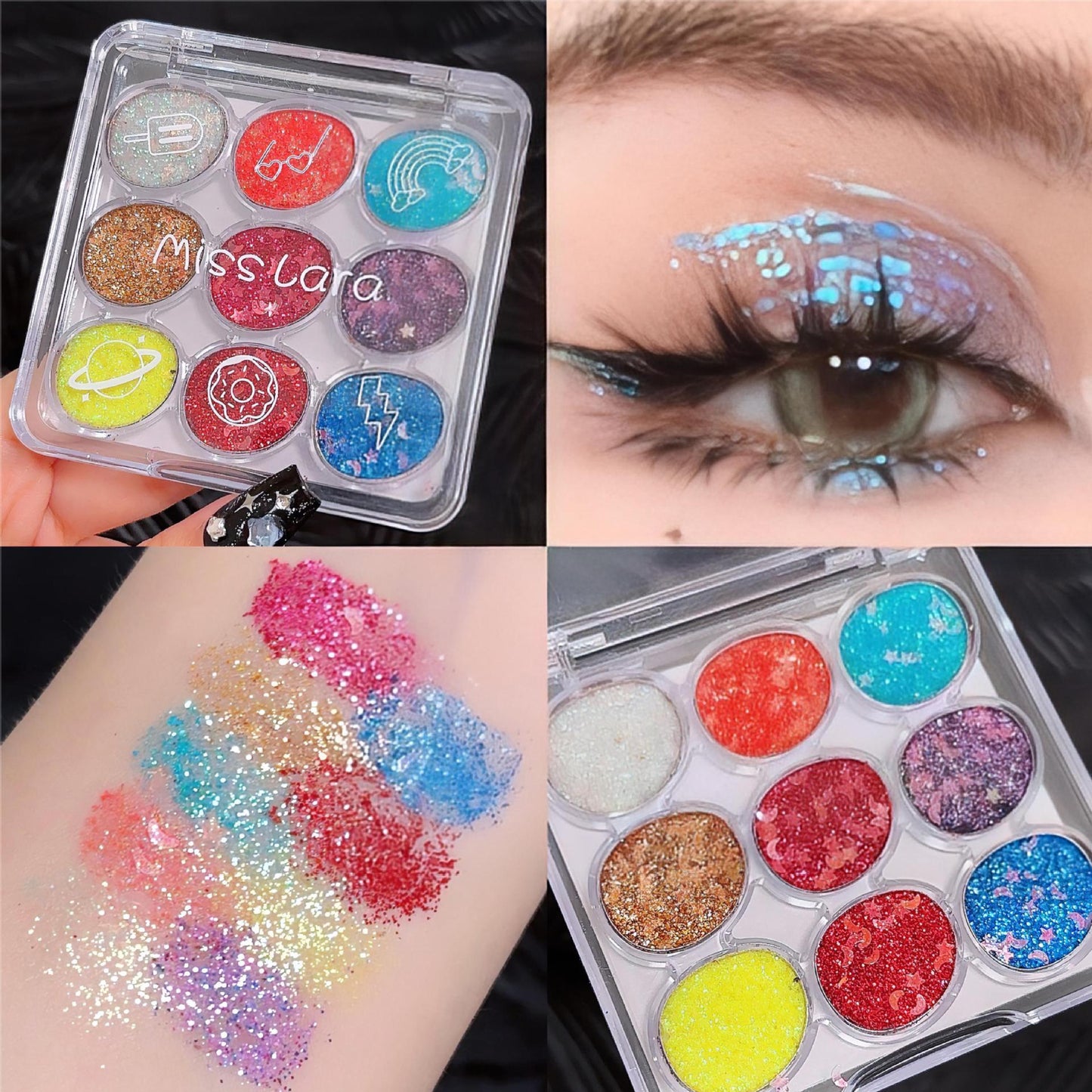 Shadow Plate Shimmering Powder Sequins Gel Eyeshadow