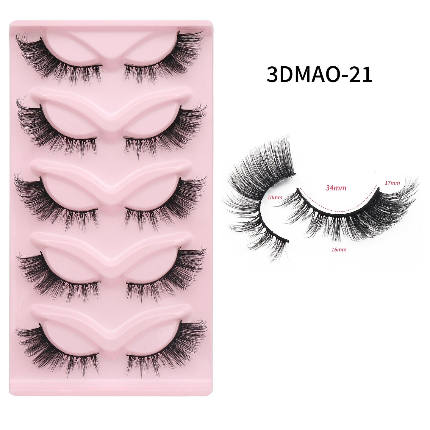 Five Pairs Of Cat Eyelashes Thick False Lashes