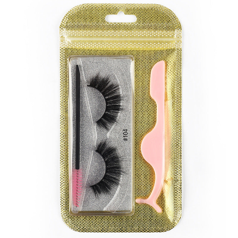 Eyelashes Natural Thick Pair Of Fast False Lashes