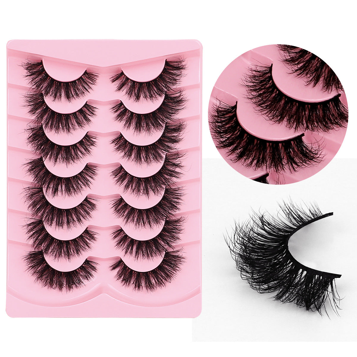 Curly Russian Eyelashes Fluffy Thick Three-dimensional False Lashes