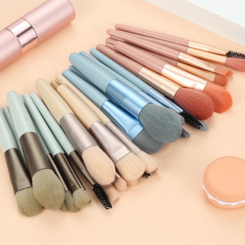 Macaron Mini Eight Shadow Brush Mascara Makeup Brushes Accessories