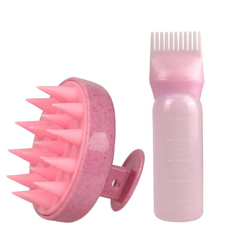 Brosse à shampoing Bouteille de massage du cuir chevelu Brosses et peignes à dents pour nettoyage à sec