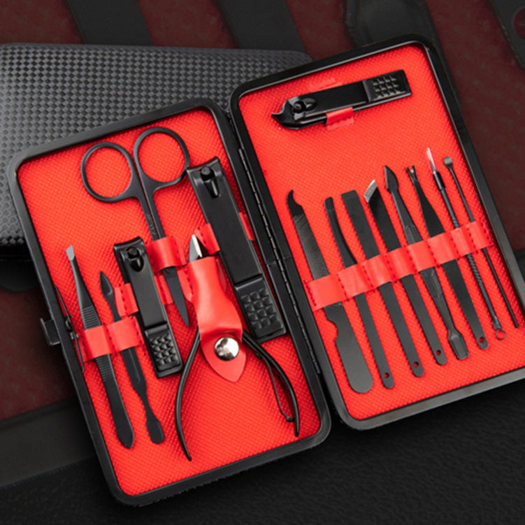 Red Series Beauty Manicure Suit Tools Nail Tool Set