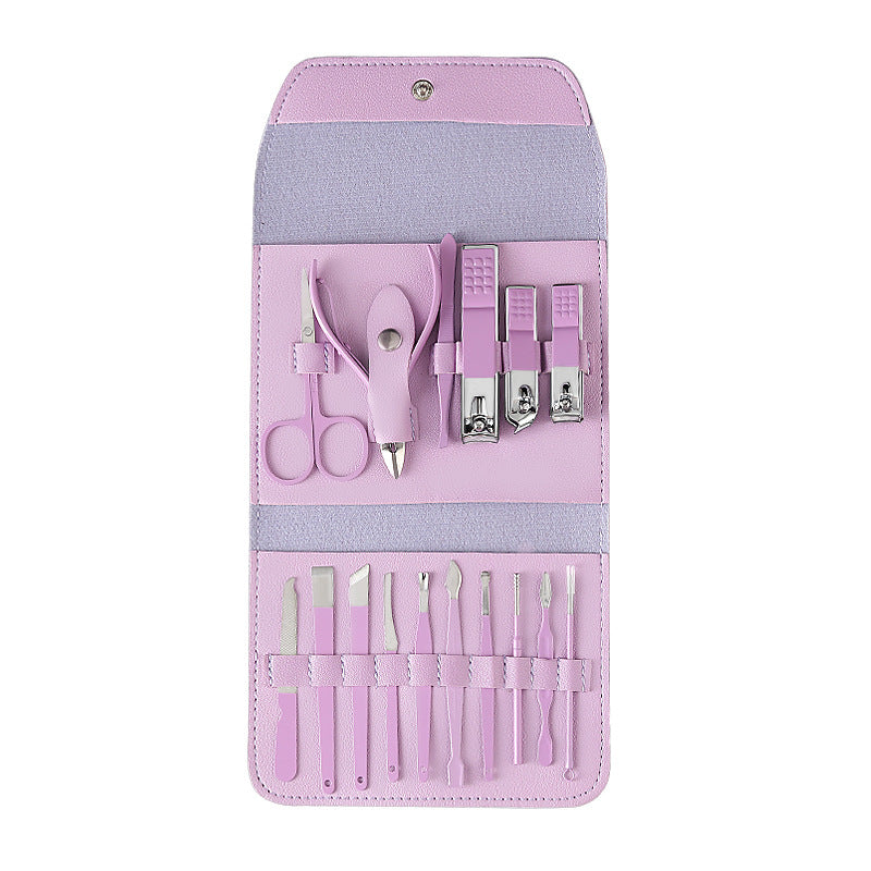 Folding Bag Scissor Manicure Beauty Clippers Nail Tool Set