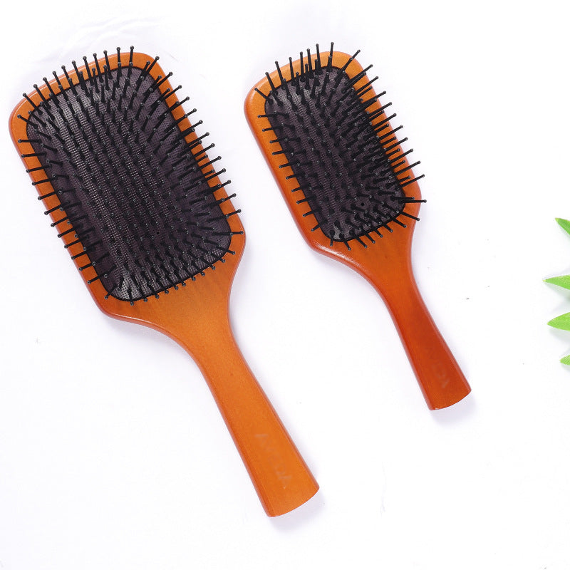 Brosses et peignes électrostatiques pour perte de cheveux en bois avec coussin de massage