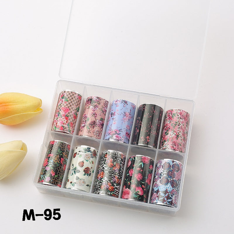 Suit Flower Marble Blooming Snake Pattern Nail Stickers