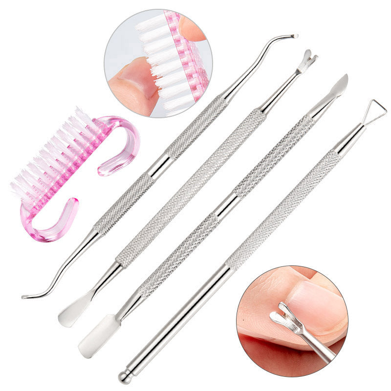 Ensemble d'outils pour ongles, limes, coupe-cuticules et peaux mortes en acier inoxydable