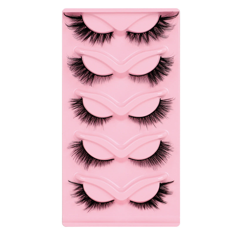 With Dense Curvature Eyelash Pairs Of Chemical Fiber False Lashes