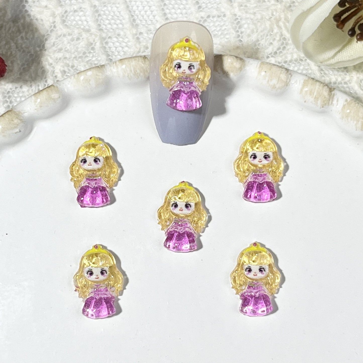 Icy Cute Princess Elsa Resin Hairpin Nail Care Nail Art