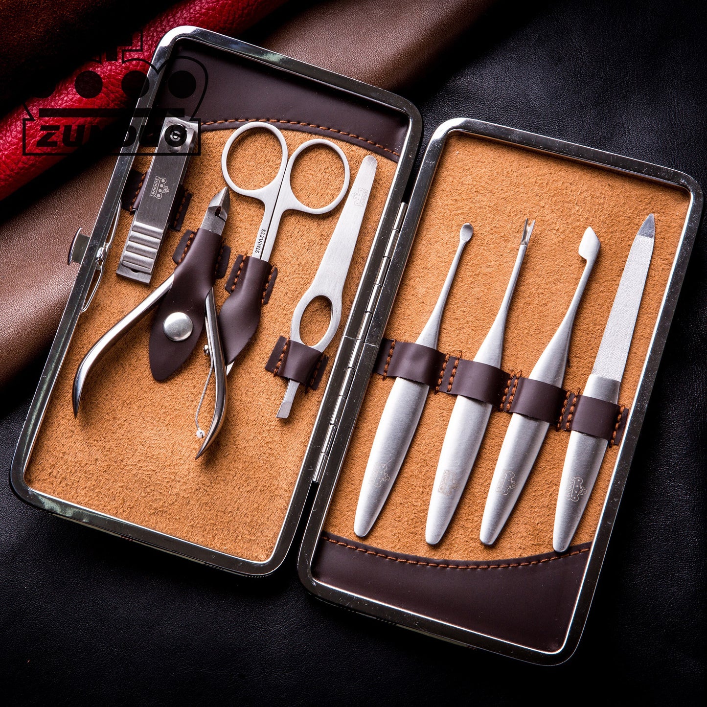 Steel Clippers Pedicure Knife Repair Scissors Suit Piece Nail Tool Set