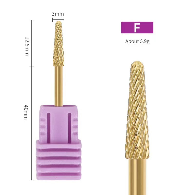 Ensemble d'outils de traitement des ongles à tête de meulage russe pour enlever la tête de meulage sphérique